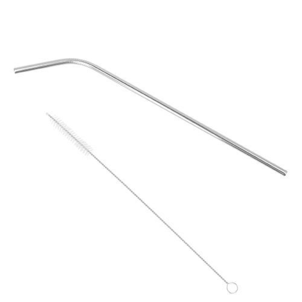 Popote de acero inoxidable reutilizable. Incluye cepillo limpiador. Mod. GIN imagen